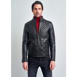 Pierre Cardin Erkek Siyah Hakim Yaka Hakiki Deri Ceket - 58