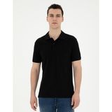 Pierre Cardin Erkek Siyah Regular Fit Basic Tişört 50280753-VR046
