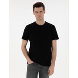Pierre Cardin Erkek Siyah Regular Fit Tişört 50302581-VR046 - M