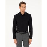 Pierre Cardin Erkek Siyah Regular Fit Uzun Kollu Gömlek 50292309-VR046