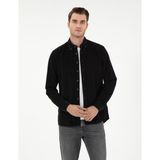 Pierre Cardin Erkek Siyah Regular Fit Uzun Kollu Gömlek 50292347-VR046 - XL