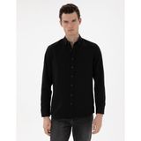 Pierre Cardin Erkek Siyah Regular Fit Uzun Kollu Gömlek 50304764-VR046