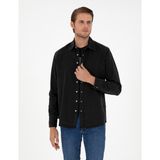 Pierre Cardin Erkek Siyah Regular Fit Uzun Kollu Jean Gömlek 50292591-VR046 - XL