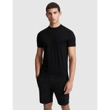 Pierre Cardin Erkek Siyah Slim Fit %100 Pamuk Bisiklet Yaka Likralı Basic Tişört 50321129-VR046 - 2XL