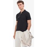 Pierre Cardin Erkek Siyah Slim Fit %100 Pamuk Kıvrılmaz Polo Yaka Basic Tişört 50325311-VR046