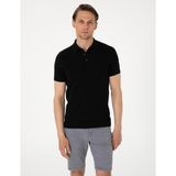 Pierre Cardin Erkek Siyah Slim Fit %100 Pamuk Polo Yaka Triko Tişört 50305976-VR046