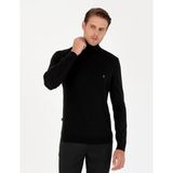 Pierre Cardin Erkek Siyah Slim Fit Balıkçı Yaka Basic Triko Kazak 50296602-VR046