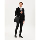 Pierre Cardin Erkek Siyah Slim Fit Beli Lastikli Bağcıklı Kanvas Pantolon 50295932-VR046 - 34 - 30