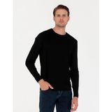 Pierre Cardin Erkek Siyah Slim Fit Bisiklet Yaka Triko Kazak 50296455-VR046 - XL
