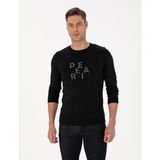 Pierre Cardin Erkek Siyah Slim Fit Bisiklet Yaka Triko Kazak 50315737-VR046 - 3XL
