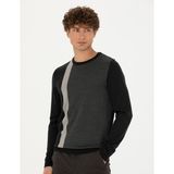 Pierre Cardin Erkek Siyah Slim Fit Bisiklet Yaka Yün Karışımlı Triko Kazak 50278089-VR046