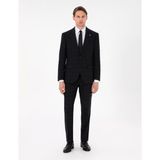 Pierre Cardin Erkek Siyah Slim Fit Ekose Yünlü Takım Elbise 50291964-VR046 - 6 Drop