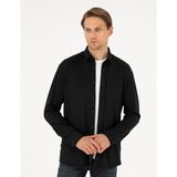 Pierre Cardin Erkek Siyah Slim Fit Örme Gömlek 50293240-VR046 - XL