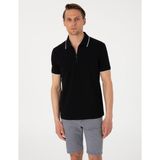 Pierre Cardin Erkek Siyah Slim Fit Polo Yaka Tişört 50307516-VR046
