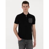 Pierre Cardin Erkek Siyah Slim Fit Polo Yaka Tişört 50307929-VR046 - XL