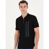 Pierre Cardin Erkek Siyah Slim Fit Tişört 50264744-VR046 - 2XL
