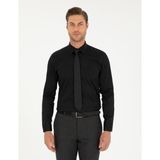 Pierre Cardin Erkek Siyah Slim Fit Uzun Kollu Basic Gömlek 50292520-VR046