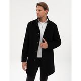 Pierre Cardin Erkek Siyah Slim Fit Yün Karışımlı Palto 50317440-VR046 - 58