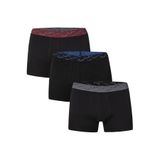 Pierre Cardin Erkek Siyah Stretch 3'lü Boxer, XL Beden