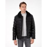 Pierre Cardin Erkek Siyah Suni Deri Mont 50300555-001 - Dropsuz - 52