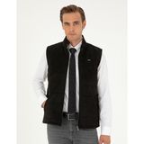 Pierre Cardin Erkek Siyah Suni Deri Yelek 50300552-001 - Dropsuz