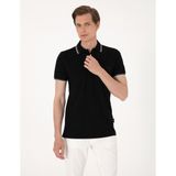 Pierre Cardin Erkek Siyah Ultralight Kumaş Slim Fit Polo Yaka Tişört 50302631-VR046