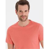 Pierre Cardin Erkek Slim Fit Basic Tişört G021SZ011.000.1613498.VR046 - Coral - 2XL