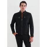 Pierre Cardin Erkek Suni Deri Ceket - Siyah - 52