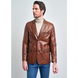 Pierre Cardin Erkek Taba Düğmeli Deri Ceket - 60