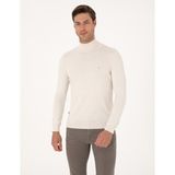 Pierre Cardin Erkek Taş Slim Fit Balıkçı Yaka Basic Triko Kazak 50314202-VR049 - XL