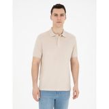 Pierre Cardin Erkek Taş Slim Fit Basic Tişört 50280754-VR049 - XL