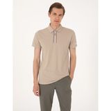 Pierre Cardin Erkek Taş Ultralight Kumaş Slim Fit Polo Yaka Tişört 50302623-VR243