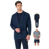 Pierre Cardin Erkek Triko Sabahlıklı Pijama Takımı, Lacivert, XL