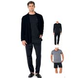 Pierre Cardin Erkek Triko Sabahlıklı Pijama Takımı, Siyah, 2XL
