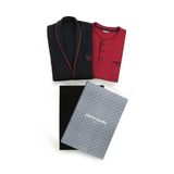 Pierre Cardin Erkek Triko Sabahlıklılı Uzun Kollu Pijama Takımı, Lacivert, M Beden