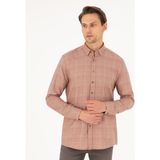 Pierre Cardin Erkek Turuncu Regular Fit Uzun Kollu Gömlek 50292241-VR051 - XS