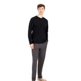 Pierre Cardin Erkek Uzun Kol Pijama Takımı, Lacivert, XL Beden