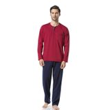 Pierre Cardin Erkek Uzun Kollu Penye Pijama BORDO S