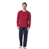 Pierre Cardin Erkek Uzun Kollu Penye Pijama BORDO XL