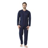 Pierre Cardin Erkek Uzun Kollu Penye Pijama LACİVERT S