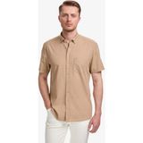 Pierre Cardin Erkek Vizon Keten Karışımlı Regular Fit Kısa Kollu Gömlek 50325340-VR052 - XL