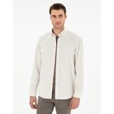 Pierre Cardin Erkek Vizon Regular Fit Uzun Kollu Gömlek 50292347-VR052 - XL