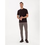 Pierre Cardin Erkek Vizon Slim Fit Beli Lastikli Kordonlu Jogger Kanvas Pantolon 50317281-VR052 - 30 - 33