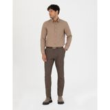 Pierre Cardin Erkek Vizon Slim Fit Kanvas Pantolon 50278460-VR052 - 42 - 32