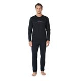 PIERRE CARDIN Erkek Yeni Sezon Bisiklet Yaka Uzun Kollu Pamuk Pijama Takımı CH.PC.6.101.C0-SİYAH-S