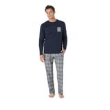 PIERRE CARDIN Erkek Yeni Sezon Bisiklet Yaka Uzun Kollu Pamuk Pijama Takımı CH.PC.6.107.C0-LACİVERT-M