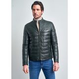 Pierre Cardin Erkek Yeşil Biker Hakiki Deri Mont - 48
