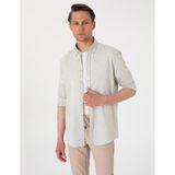 Pierre Cardin Erkek Yeşil Keten Karışımlı Regular Fit Uzun Kollu Gömlek 50303245-VR016 - Çağla - 2XL