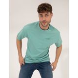 Pierre Cardin Erkek Yeşil Regular Fit Düz Cepli Bisiklet Yaka Tişört 50270489-VR016 - Çağla Yeşili - 2XL