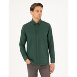 Pierre Cardin Erkek Yeşil Regular Fit Uzun Kollu Gömlek 50292106-VR054 - S